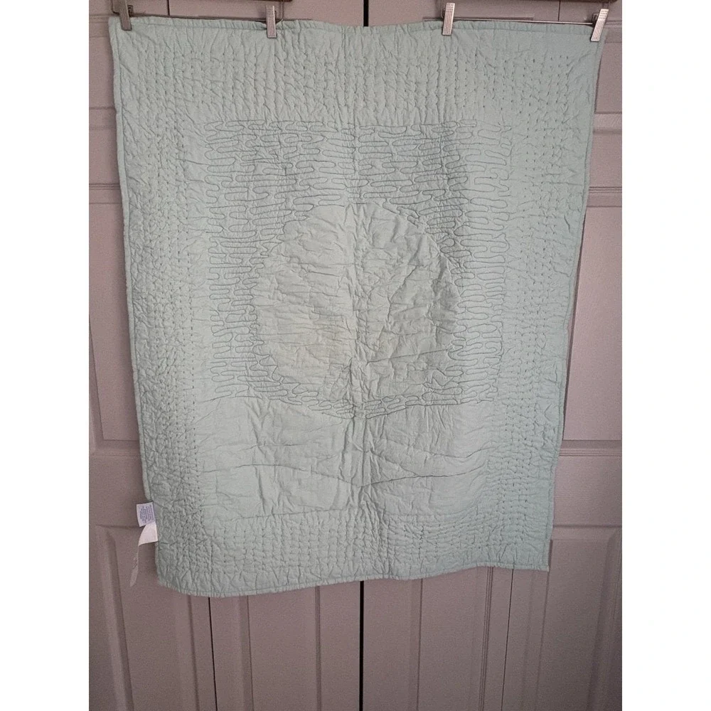 Crate and Barrel The Land of Nod Orange Tree Crib Toddler‎ Bed Quilt Patchwork
